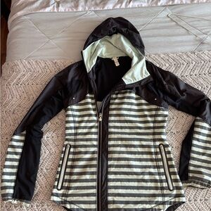 Striped Black and Gray Women's Jacket